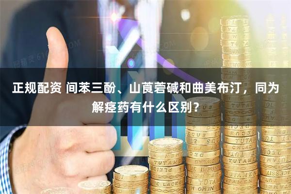 正规配资 间苯三酚、山莨菪碱和曲美布汀，同为解痉药有什么区别？